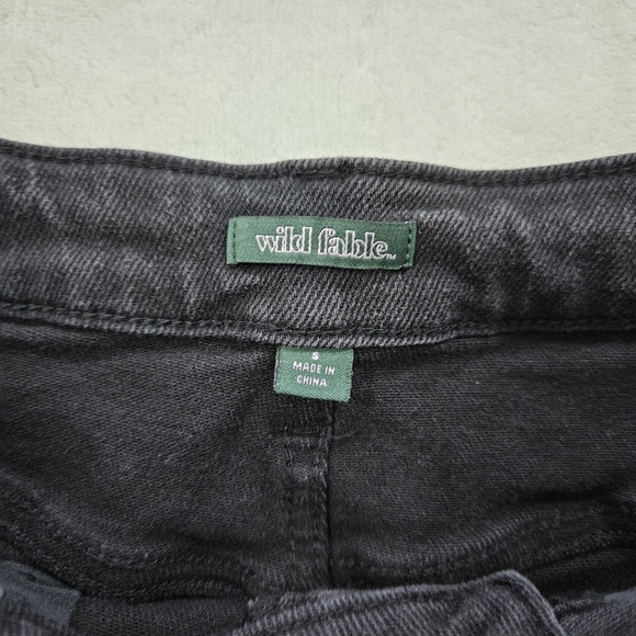 wild fable Cargo Denim Midi Skirt with Slit in Black Women’s Size XS & S - Picture 4 of 8